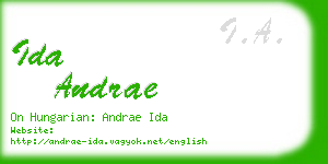 ida andrae business card